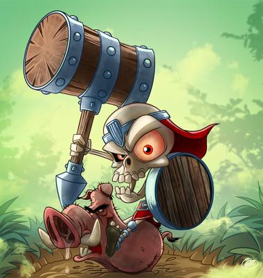 Personnage cartoon pour jeu d'aventure 